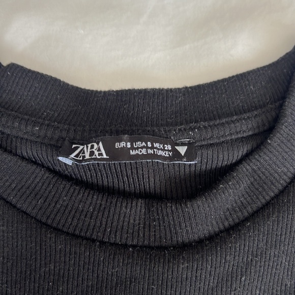 ZARA RIBBED SIDE TIES TEE - Picture 3 of 4